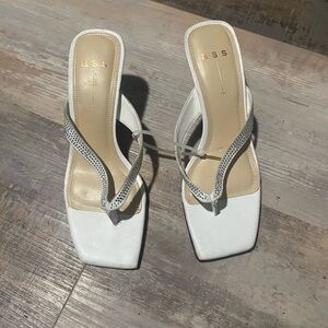 BSS White Women's thong Sandals